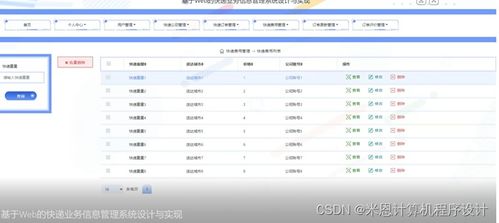 基于Web的快遞業(yè)務(wù)信息管理系統(tǒng)設(shè)計(jì)與實(shí)現(xiàn)——以JSP技術(shù)為核心